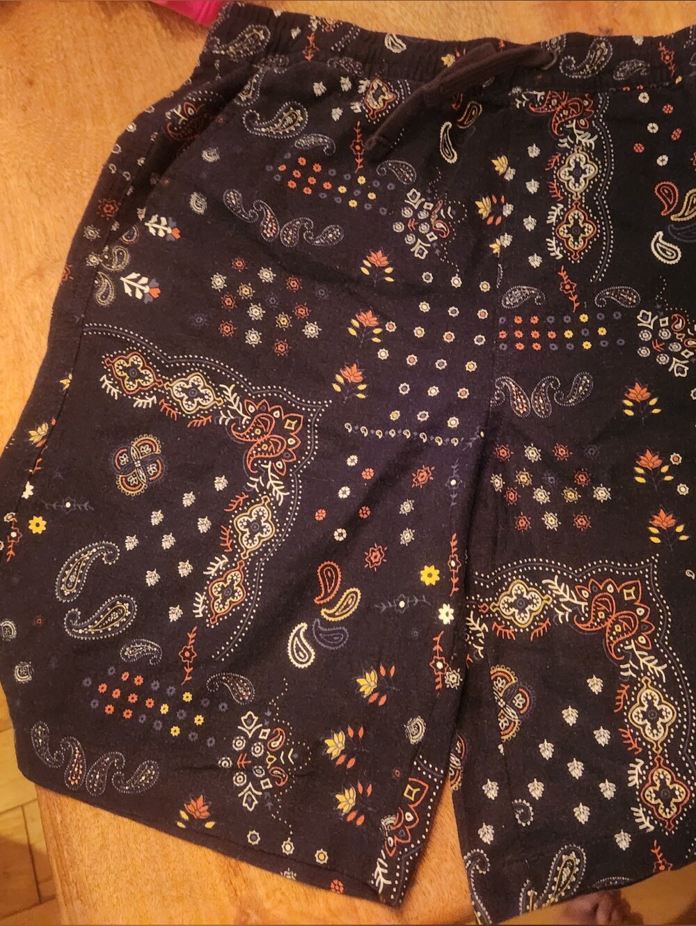 Kids' Navy Paisley & Floral Print Elastic-Waist Shorts